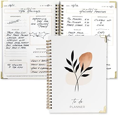 Simplified To Do List Notebook - Aesthetic Daily Planner to Easily Organize Your Tasks And Boost Productivity - Stylish Undated Planner And School or Office Supplies For Women
