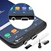 PortPlugs – USB C Aluminum Dust Plugs –Premium USB Type C and Headphone Plug w/SIM Card Remover and Cleaning Brush- Secure Fit for Samsung Galaxy s9 and More (Black)