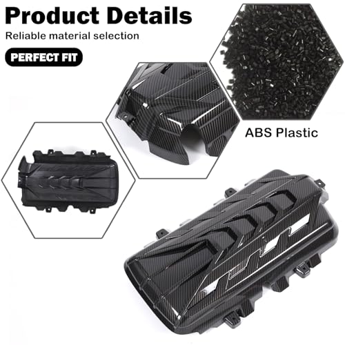 Image of for Corvette C8 Engine Cover Trim for Corvette C8 2020-2024 Engine Bay Protection Panel Cover Trim Exterior C8 Corvette Accessories ABS (Carbon Fiber Pattern)