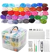 Joyeee Kit Di Avviamento Per Infeltrimento Ad Ago, Con 40 Colori Lana