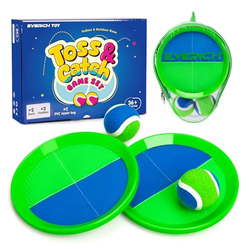 EVERICH TOY Upgraded Toss and Catch Ball Game Set, Kids Toy for Indoor Outdoor Beach Pool Yard Game, Classic Gift Easter Basket Sufferrs for Boys Girls 3 4 5 6 7 8 9 10 11 12+ Years Old