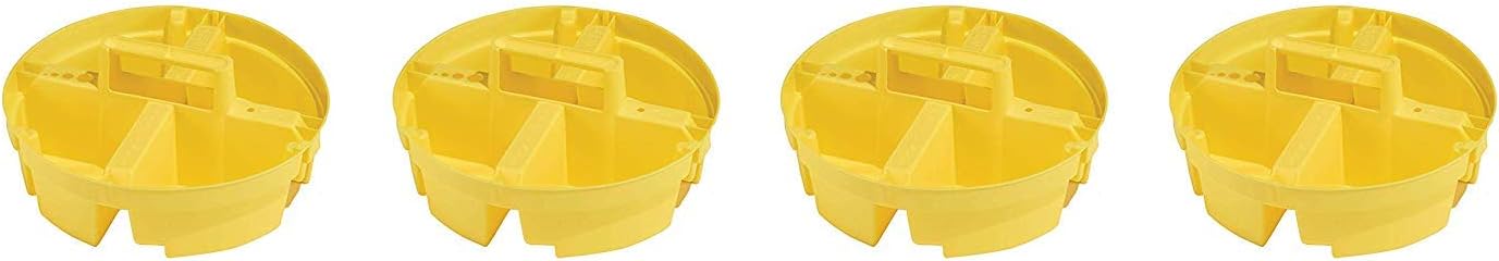 Bucket Boss Bucket Stacker Small Parts Tray in Yellow, 15051 (Fоur Paсk)