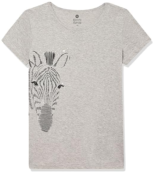 Image of Clotth Theory Girls Super Combed Cotton Regular Fit Round Neck Printed Short Sleeve Tshirt -Combo Pack of 3