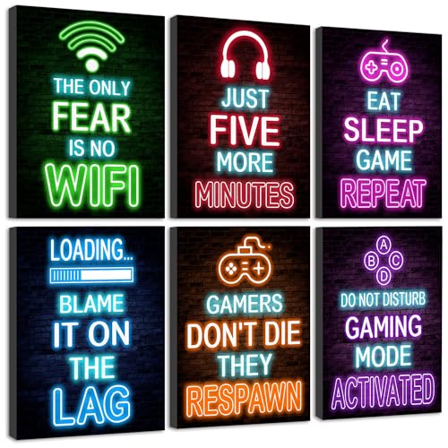 Drsoum Video Gamer Room Decor for Boys Framed Gaming Wall