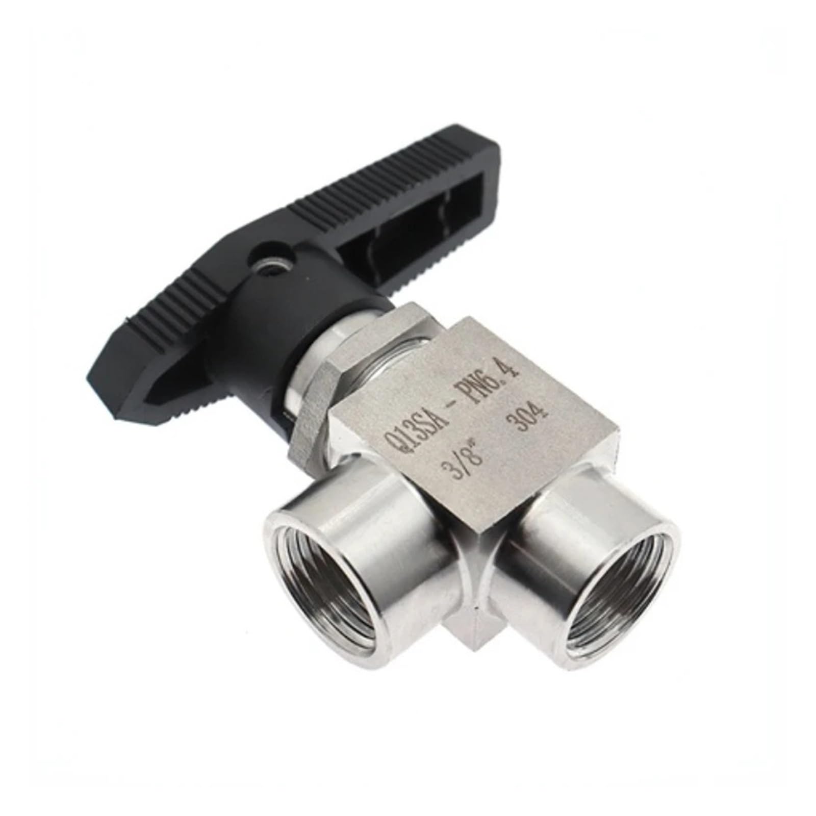 Válvula de bola de ángulo recto de 1/8", 1/4", 3/8" y 1/2" con rosca hembra G de acero inoxidable 304 de alta presión.(DN 15)