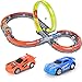 Race Car Track Set, Assembled Car Track Toys with 27 Pcs Building Kits, 2 High Speed Race Cars, 360Â° Loop X-Type Crossing Track for Kids 3+ Ages Birthday (A Race Car Set)