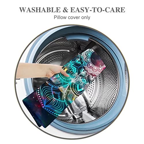 Galaxy Mandala Body Pillow Cover Retro Floral Mandalas Bohemian Compass Medallion Tribal Bobo Long Pillow Case Protector With Zipper Decorative Soft Large Pillow Cases Covers Cushoned For Bed 20"X54" #TOP6