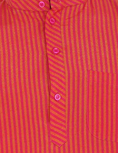 Image of LATEST CHIKAN Men's Cotton Blend Regular Striped Kurta