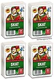 skatblätter kaufen ab 3 Spieler ASS Altenburger 22570001 Skat französisches Bild Spielekarten, Bunt, 59 x 91 mm, 4er Pack