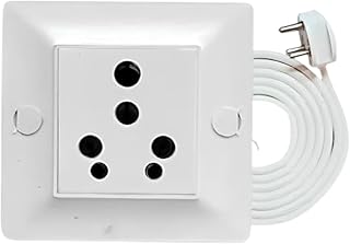 16 Amp Heavy Duty Extension Board with Cord – 1 Socket 6 Pin Power Strip with 3 Core 2.5 mm Cable for Home & Appliances |... Price In India