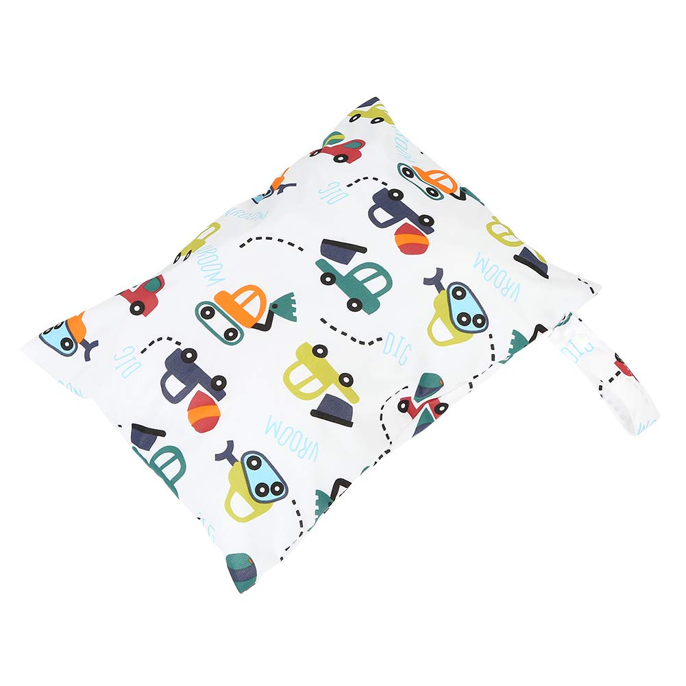 Dioche Diaper Bag Organizer, Portable Baby Diaper Nappy Storage Bag with Zipper, Reusable Bag, Blue Car