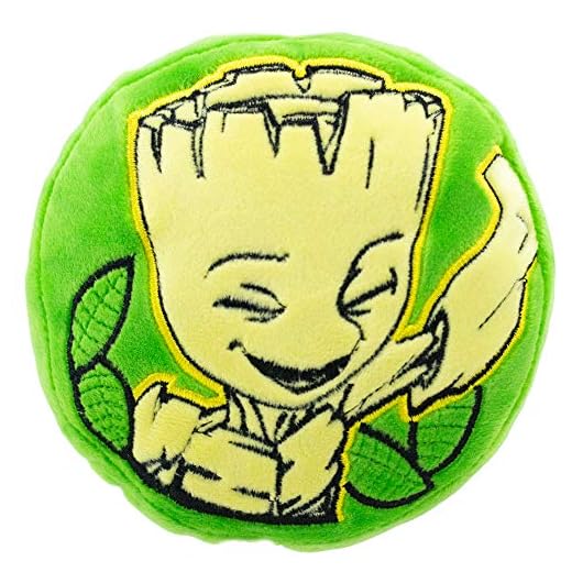 Buckle-Down Juguete para Perros Felpa Groot Happy Pose Hojas Verdes Marrones