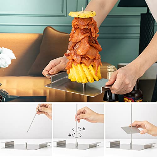 Vertical Tacos Al Pastor Skewer - Brazilian Barbecue Tools Stainless Steel, Doner Kebab Skewer Stand, Yidada Gaucho Skewer Hack #TOP4