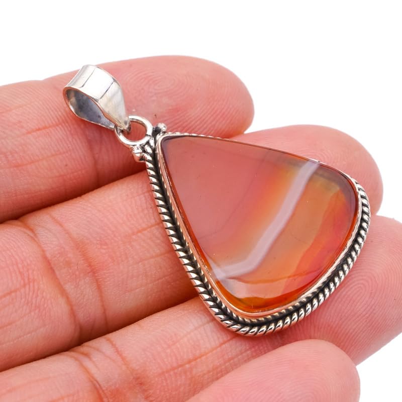 Pendentif Agate du Botswana StarGems : l'éclat de l'Argent 925 durable
