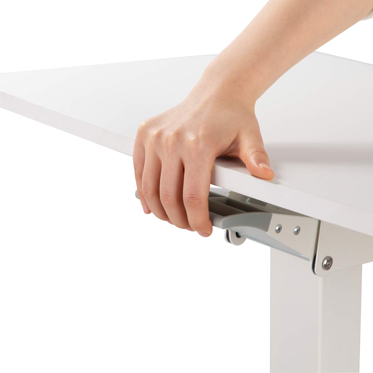 LogiLink EO0035 - Sitz-/Steharbeitsplatz, rollbar und mit pneumatische Höhenverstellung per Fußpedal, Weiß