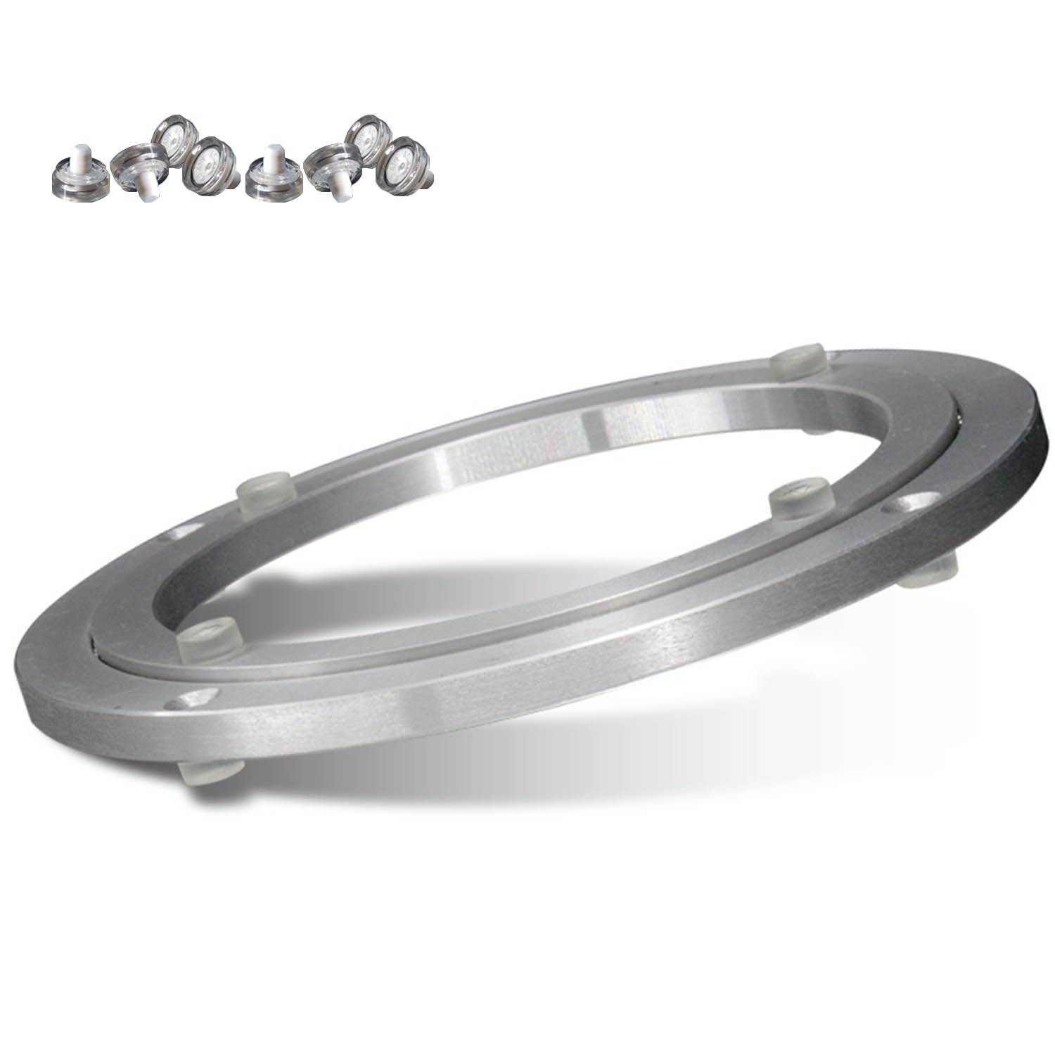 Piastra Girevole, Cuscinetto Lazy Susan, Cuscinetto per Giradischi in Alluminio, Ø 14~79 Cm, Piedini in Gomma Antiscivolo Facili da Installare (Misurare : 49cm(19.3inch))