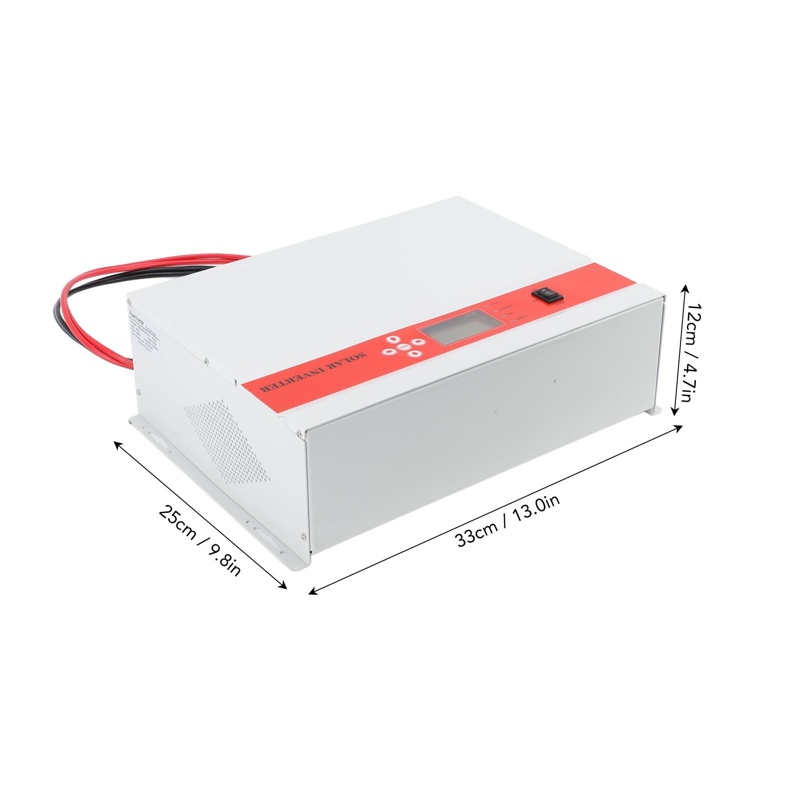 Fdit Stabilizzatore di Tensione Efficiente Inverter a Onda Sinusoidale Pura da 800 W 12 V per Dispositivi di Ricarica Solare Lega di Alluminio 1 unità