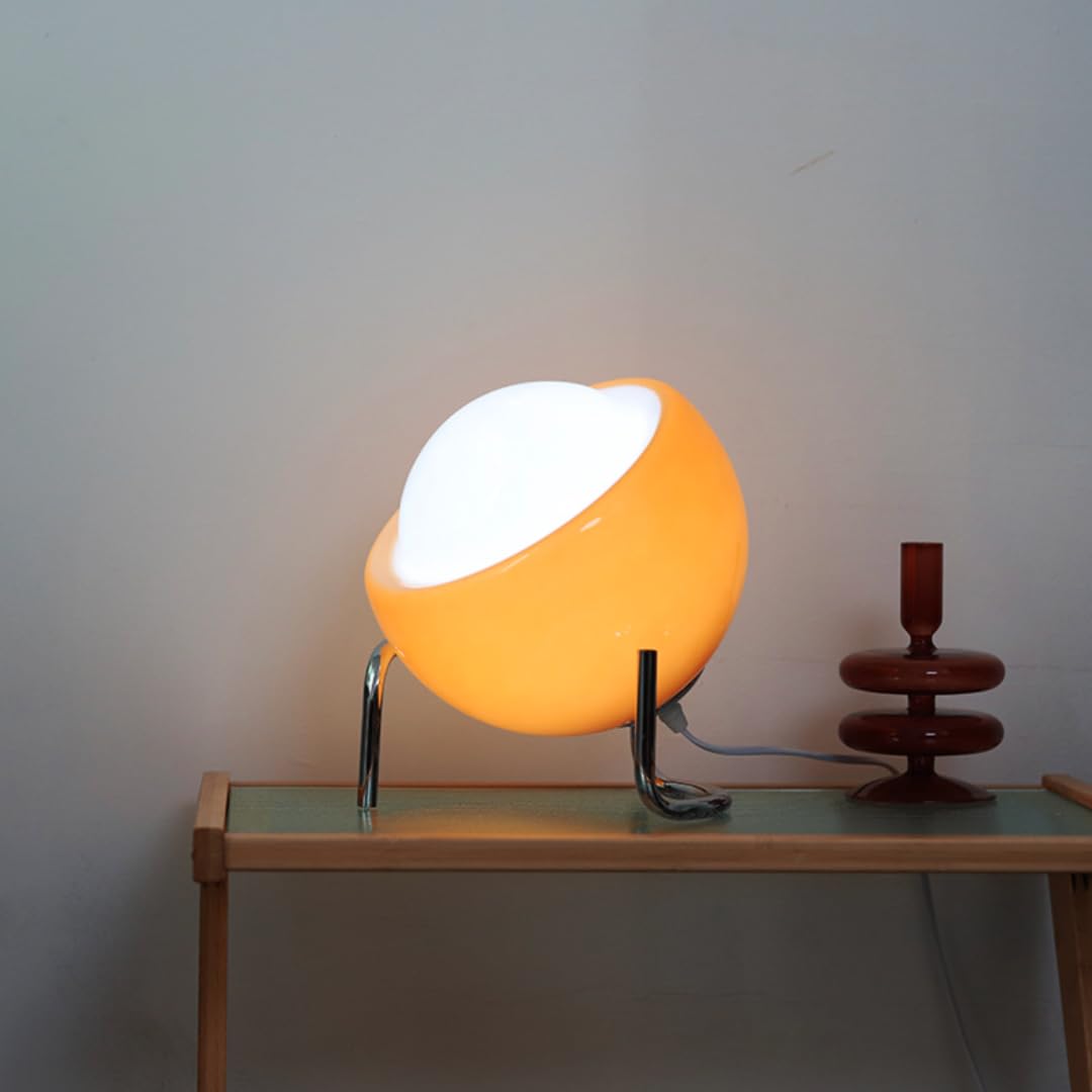 Lampada da tavolo creativa in vetro vintage Bauhaus Illuminazione da comodino Luce notturna per camera da letto, soggiorno