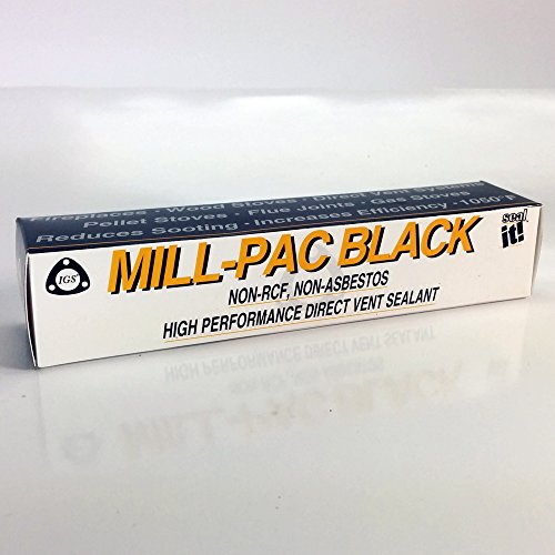 NonToxic High Temp MillPac Black Sealant Fireplaces, Wood, Pellet