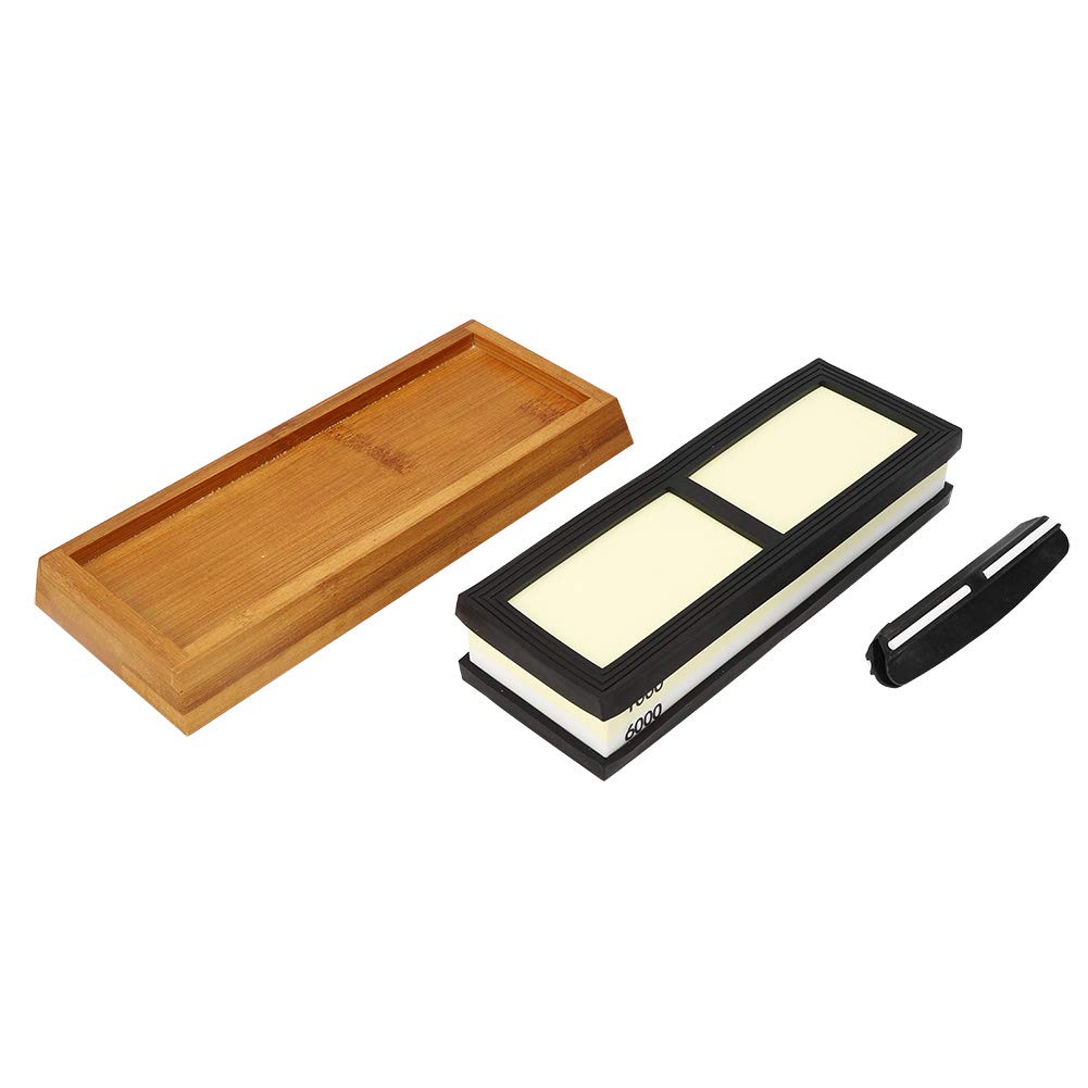 Hidyliu Pietra per Affilare i Coltelli a Doppia Faccia Grana 1000/6000 per Affilare la di Casa Corindone Bianco Naturale 7,1x2,4x1,2 Pollici