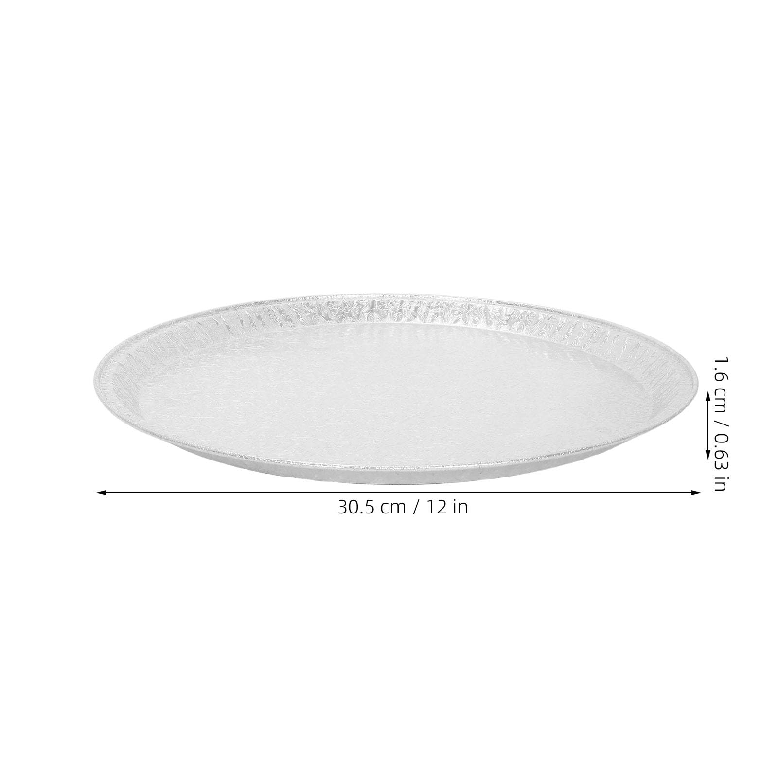 OSALADI 10 szt. jednorazowych aluminiowych patelni do pizzy 12" | Taca do pieczenia z folii aluminiowej do pieczenia ciasteczek czekoladowych, grilla, biwakowania i imprez, bezpieczna w