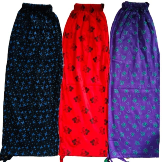 Regular Fit Capri Pants for Women, Night Pants, Pack of 3 (Prints and Colors may Vary)-image-45