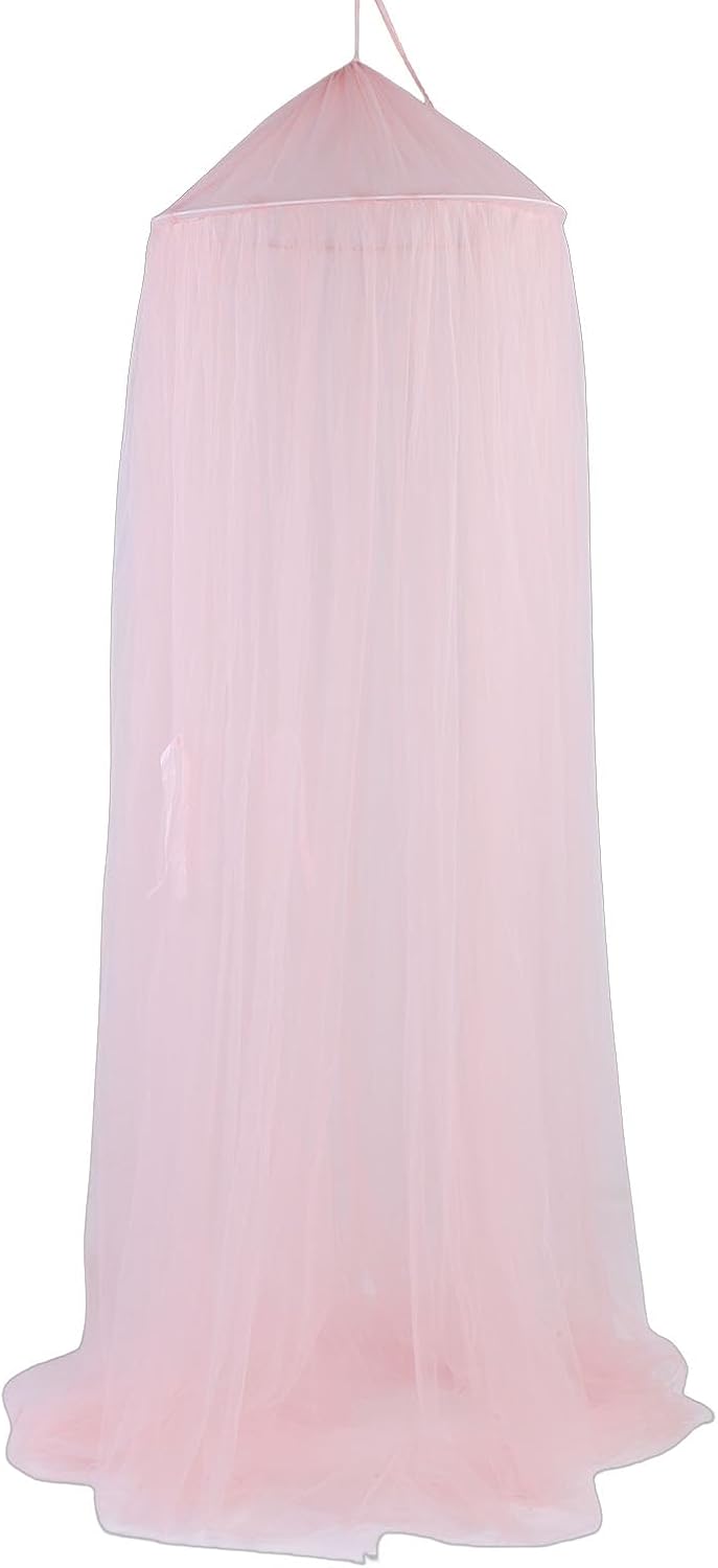 Princess Bed Canopy, 10 Layer Breathable Safe Material Girls Bed Canopy, for Girls Room with Machine Washable Chiffon Netting Crown for Kids Reading Nook Room Decoration