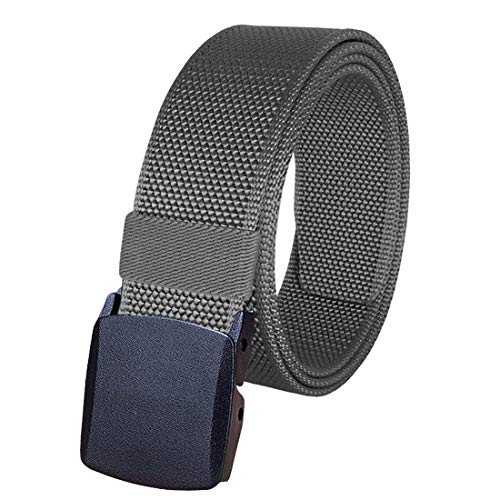 Image of WYuZe Men's Military Tactical Web Belt, Casual Nylon Webbing with No Metal Buckle