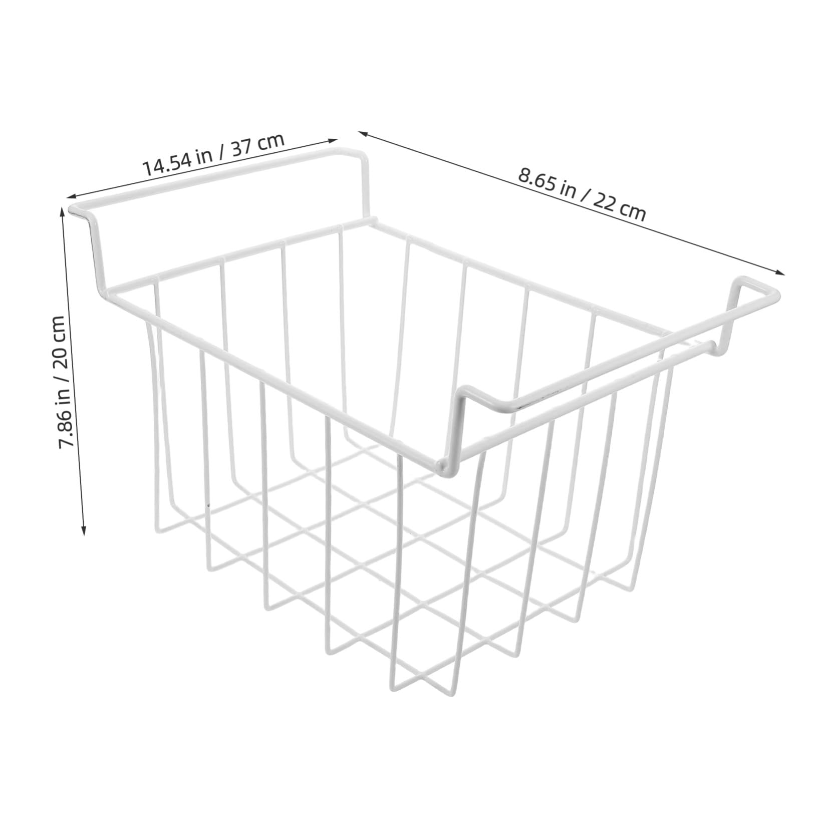 Étagère de Rangement Suspendue 37x22x20 Cm en Fil Métallique Renforcé, Panier Métallique pour Congélateur Coffre, Organisateur de Congélateur Pratique Cuisine, Panier de Rangement Optimisé