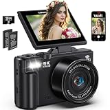 Digital Camera for Photography, 5K 75MP WiFi Vlogging Camera for YouTube