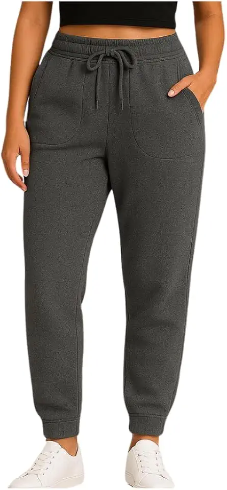 Calça Soft Fleece Feminina Jogger Bolso Inverno Frio