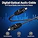 xipotuz 2 PCS Digital Optical Audio Cable 6ft1.8M - [24K Gold-Plated, Ultra-Durable] Slim Optical Cable Digital Audio Cable for Home Theater, Sound Bar, TV, PS4, Xbox, PlayStation & More