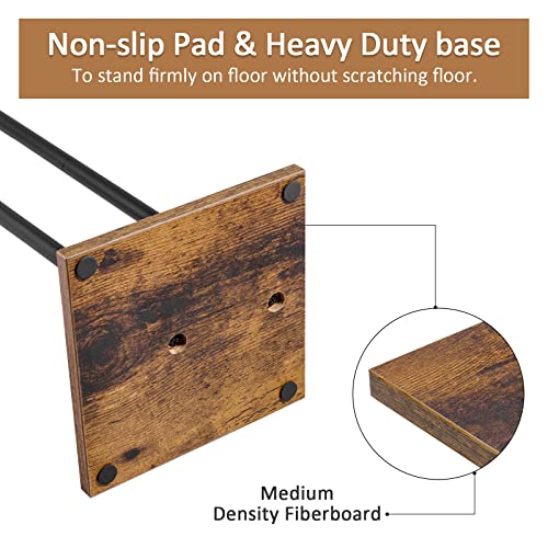 Toilet Paper Holder Stand With Shelf Wood Freestanding Tissue Paper Roll Holder Farmhouse Toilet Paper Standing For Bathroom, Rustic Brown #TOP5