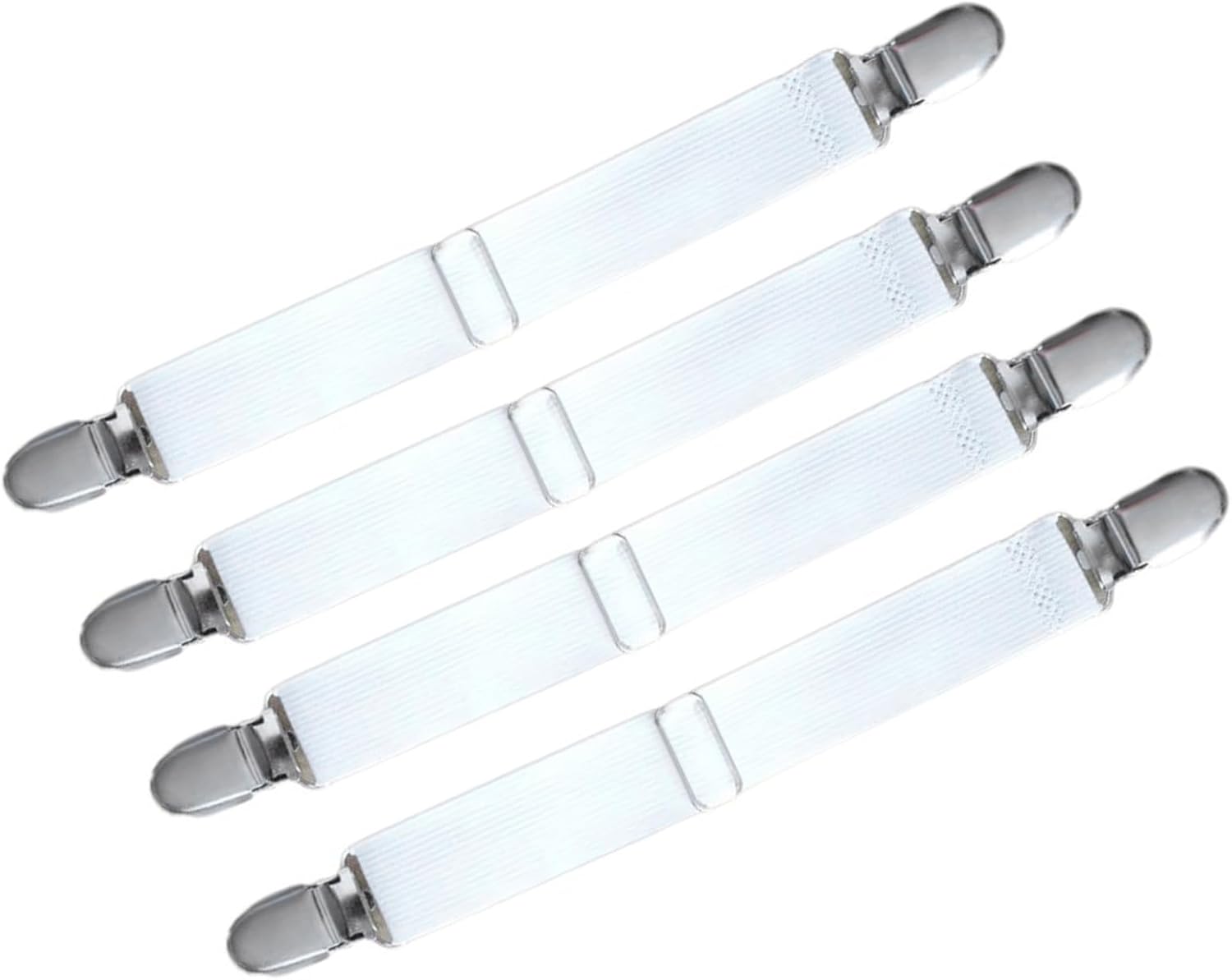 4pcs Bed Sheet Fasteners Elastics Mattress Cover Blankets Double Head Clip Grippers Suspenders Cover Grippers Home Decors Sheet Strap