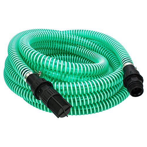 Preisvergleich Produktbild AWM 7m Saugschlauch 1 Zoll Ansauggarnitur, Rückschlagventil, Hauswasserwerk, grün
