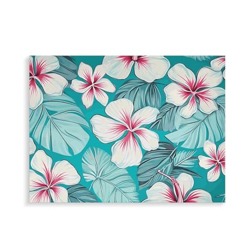Peinture par numéros adulte fleurs exotiques kit d'art complet avec châssis