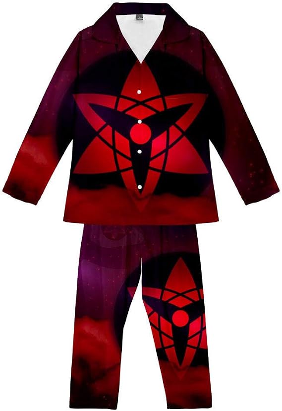 Pajamas Set Cute Cartoon Naruto Anime 2 Piece Mens Womens Soft Unisex 