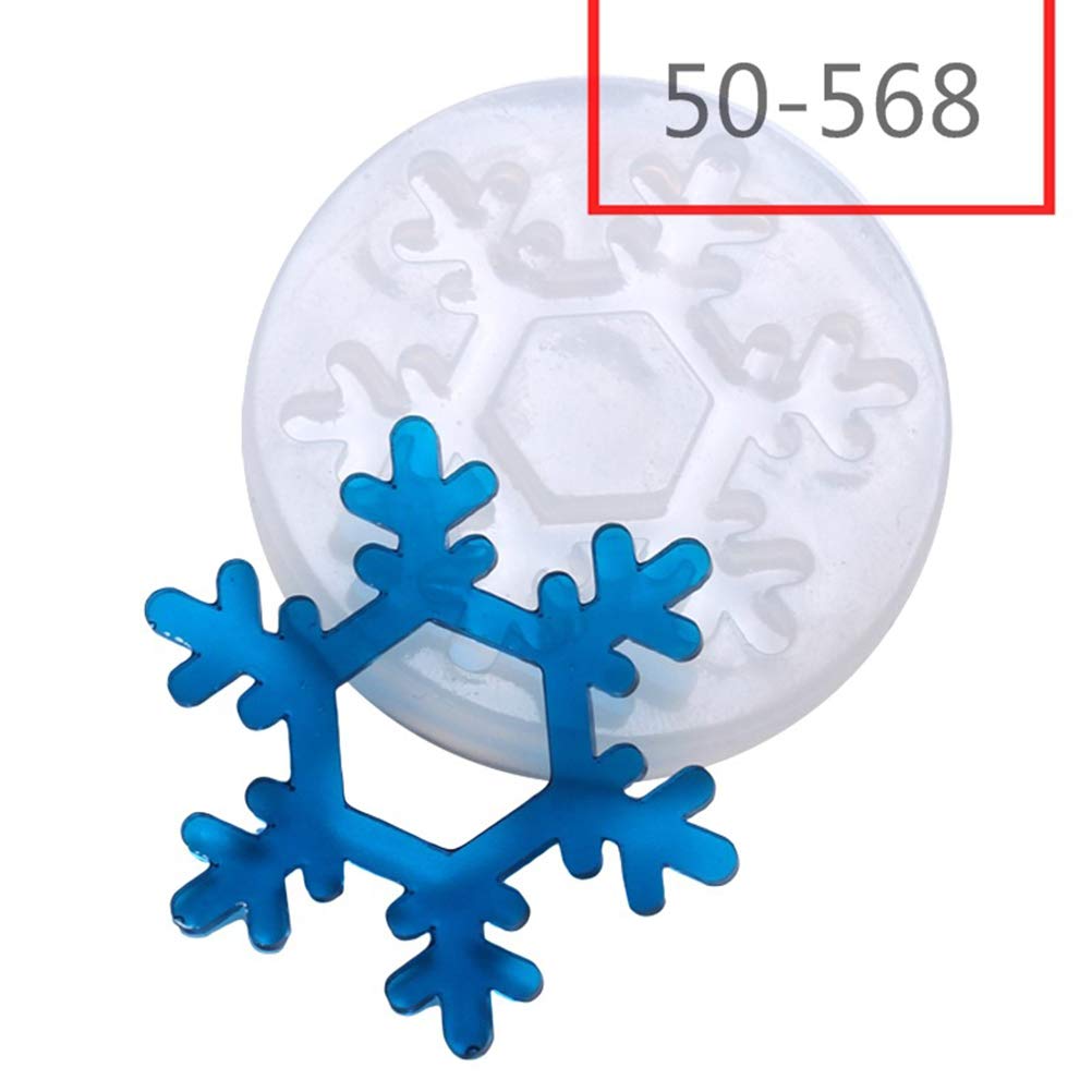 - Juego de 5 moldes de resina para hacer bisutería, diseño de de nieve