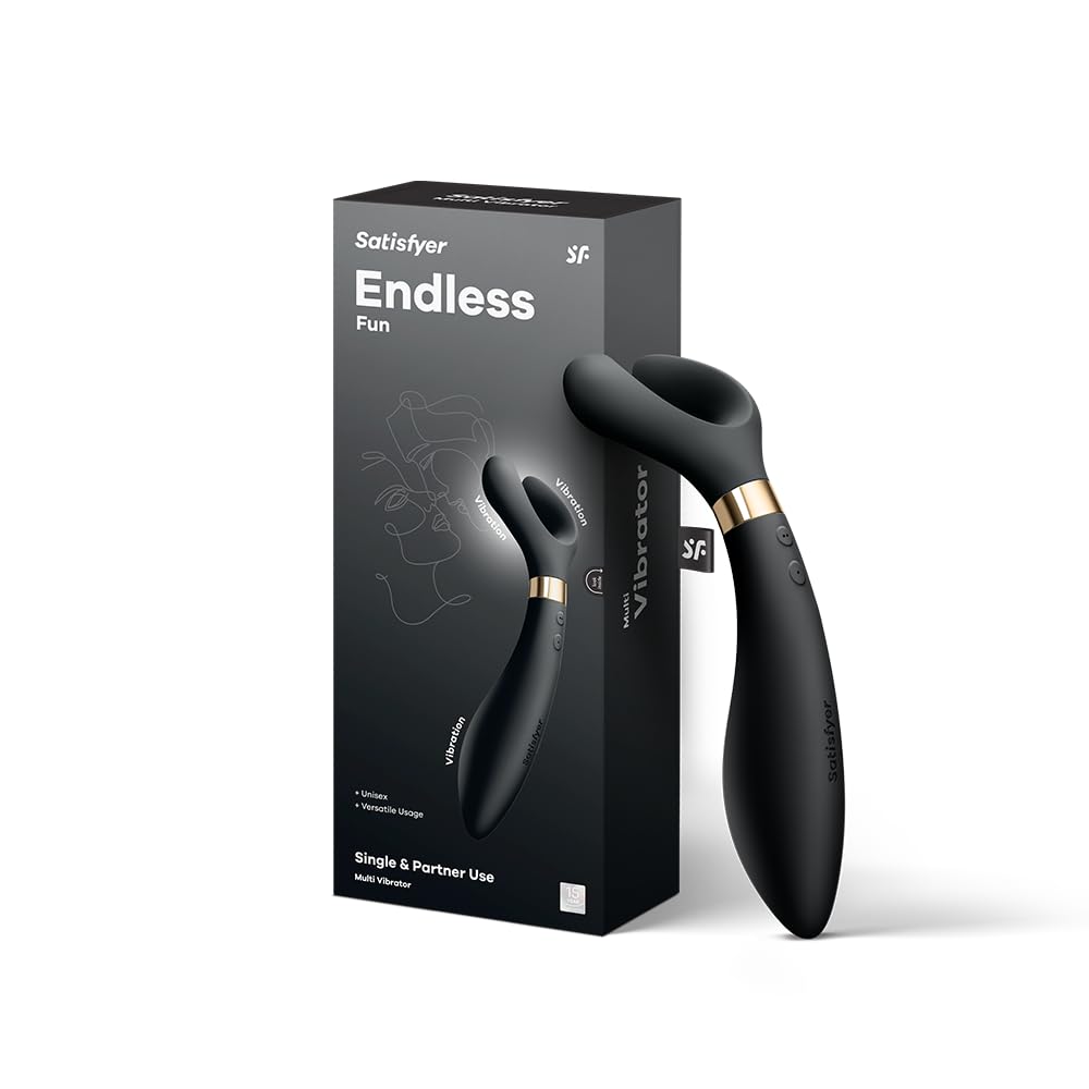 Satisfyer Endless Fun Vibratore Coppie | 33 Opzioni di Applicazione con 100 Funzioni di Vibrazione | Potente e silenzioso per Uomini e Donne | Sex Toy Dildo per la Stimolazione del Clitoride