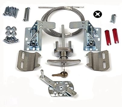 Secure Universal Garage Door Lock Kit W Spring Latch And Keyed Handle By Ri Key Security Amazon Co Uk Diy Tools
