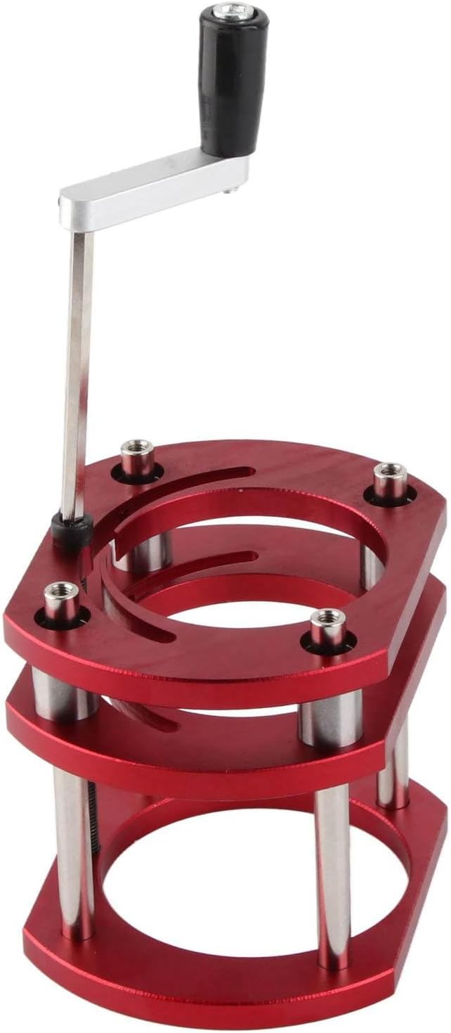 Pwshymi Aluminum Alloy Stainless Steel Router Base with 4 Jaw Clamping for Router Table Lifting System