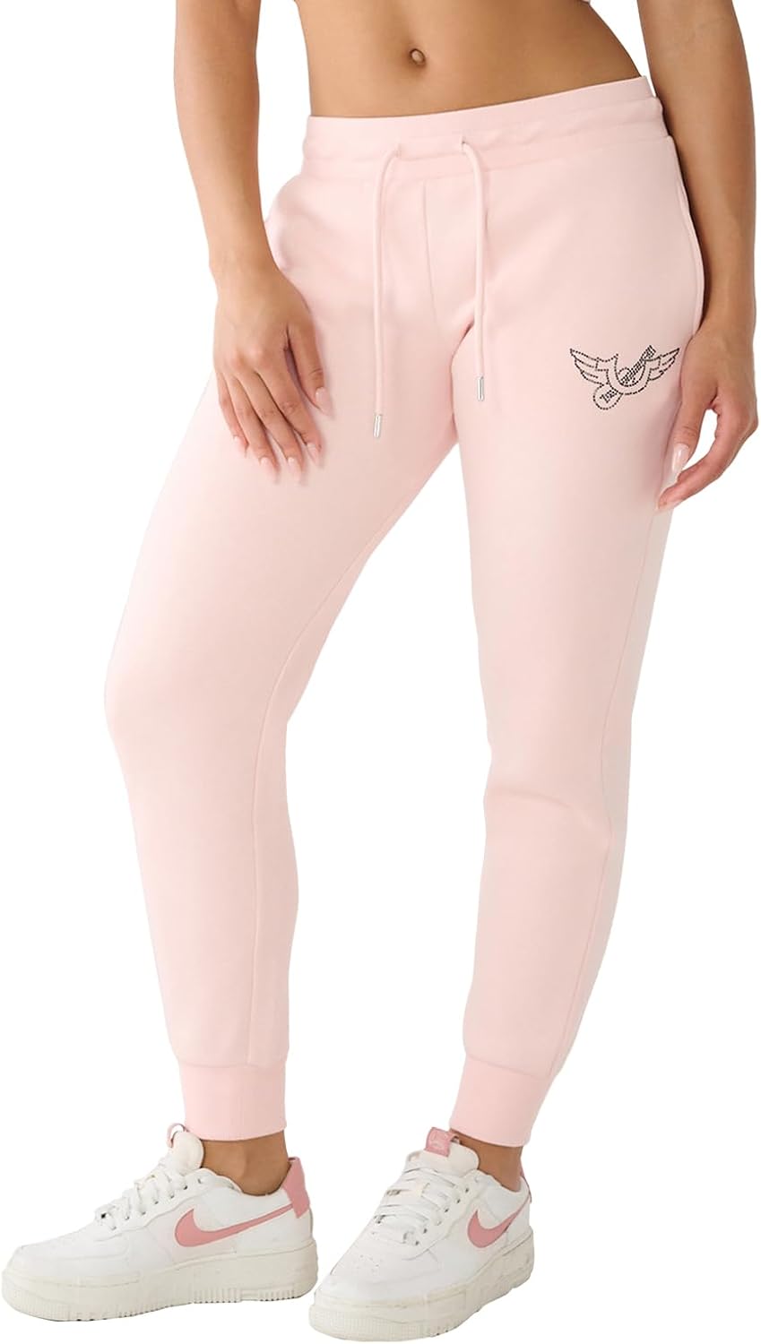 True Religion Women's Retro Horseshoe Midrise Knit Jogger