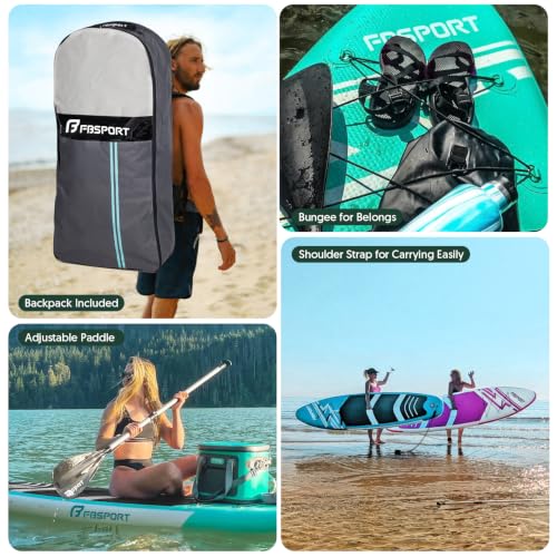 FBSPORT 11' Premium Stand Up Paddle Board, Tabla de Paddle Yoga con Accesorios SUP y Bolsa de Transporte miniatura 6