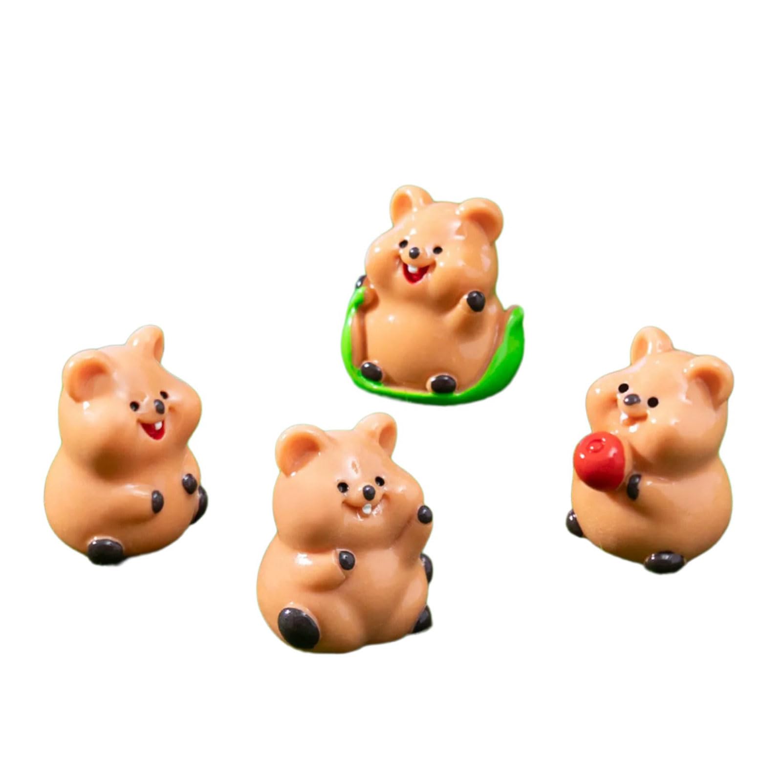 ordinarYone 4 Piece Resins Miniature Figurine Set For Desktop Garden Landscape Decoration And Creative Giving