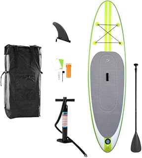 BYCDD Inflatable Stand Up Paddle Board, Portable Surfboard SUP Board Wide Stance Surf Control Removable Fin Hand Pump for All Skill Levels