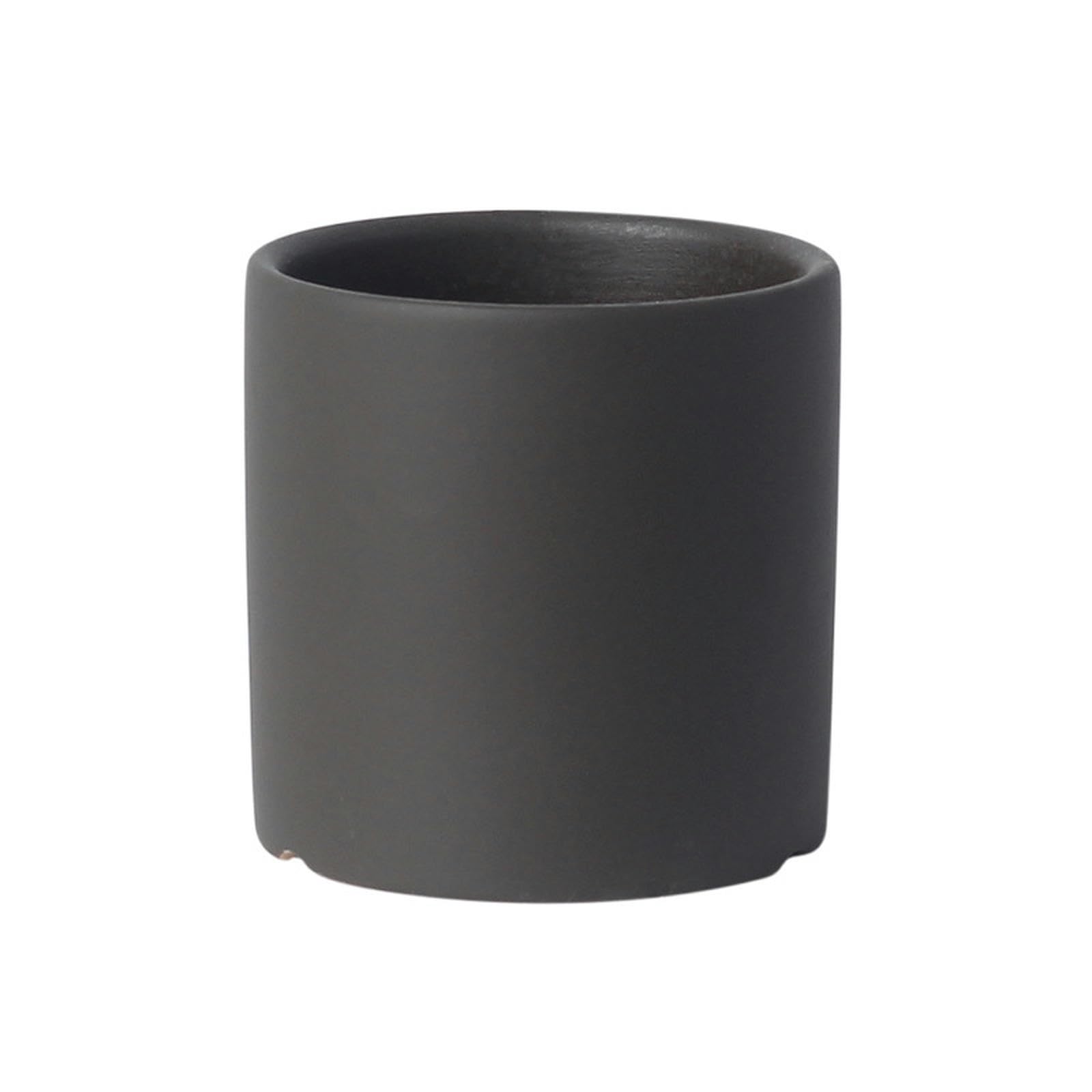 ESTINTENG Nordic Style Ceramic Morandi Straight Tube Flowerpot, Simple and Personalized Creativity, Succulent Green Orchid, Green Plant, Cactus Flowerpot-Coffee 023-Ceramic 20 * 20cm - no Tray