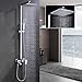 Produktbild Auralum Duschset Duschkopf-Mischbatterie 3-Funktion Duschsystem mit Brause Wasserhahn Edelstahl Duscharmatur Brauseset(Einstellbare Duschrohrs 85-120cm)