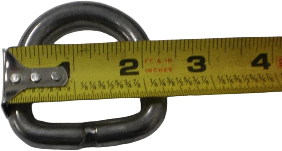 SS15 8-3/8" Stainless Steel D Ring Rope Chain Tie Downs for Car Truck ATV Snowmobile - Trailer Tie Downs Replacement