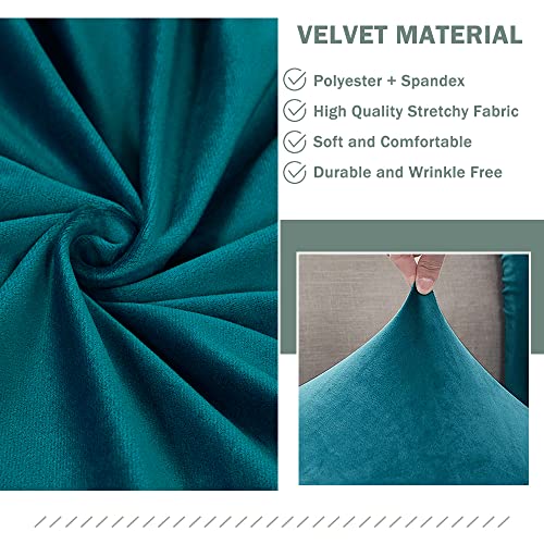 Rosnek Sofa Cushion Covers, Stretch Velvet Sofa Seat Cover for 2 Seater - Image 3