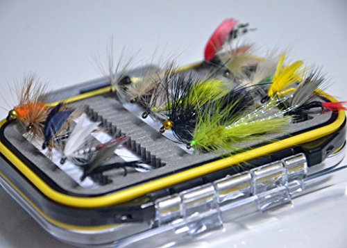 Image of Outdoor Planet Assorted Trout Fly Fishing Lure Pack of 10 /12 /15 /28 /35 /48 /66 Pieces Fly Lure + Double Side Waterproof Pocketed Fly Box